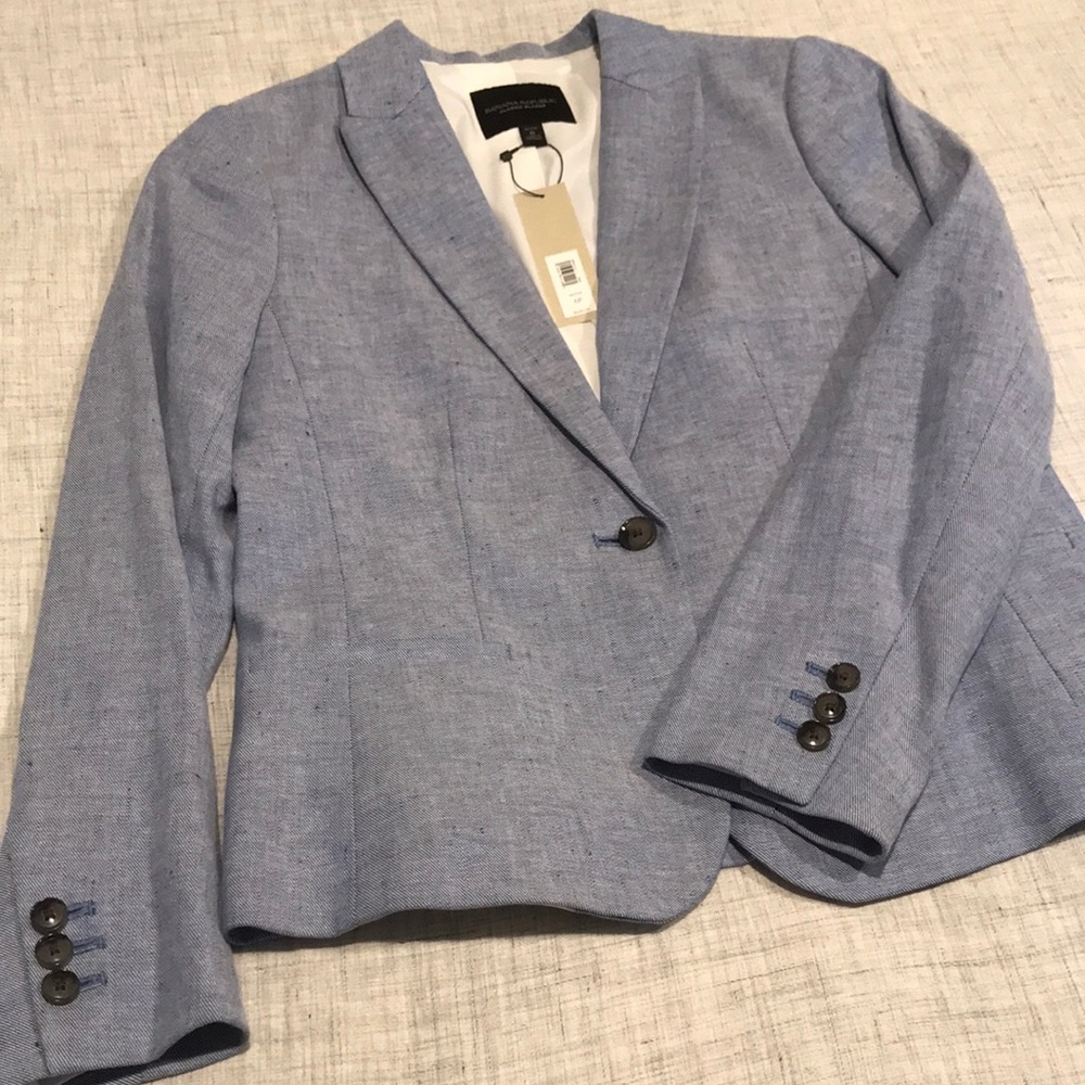 Banana Republic Classic Fit Linen Blazer. Sz 6P